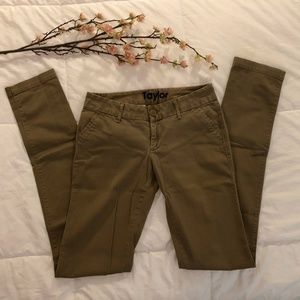 Khaki skinny pants